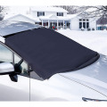 Snow protection cover for automobile windshield